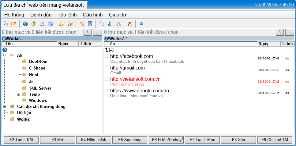 Lưu địa chỉ web