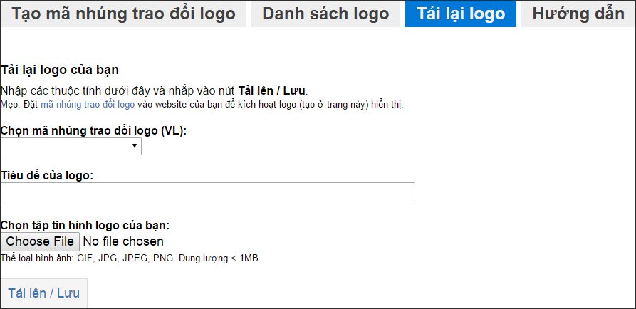 Tải lại logo